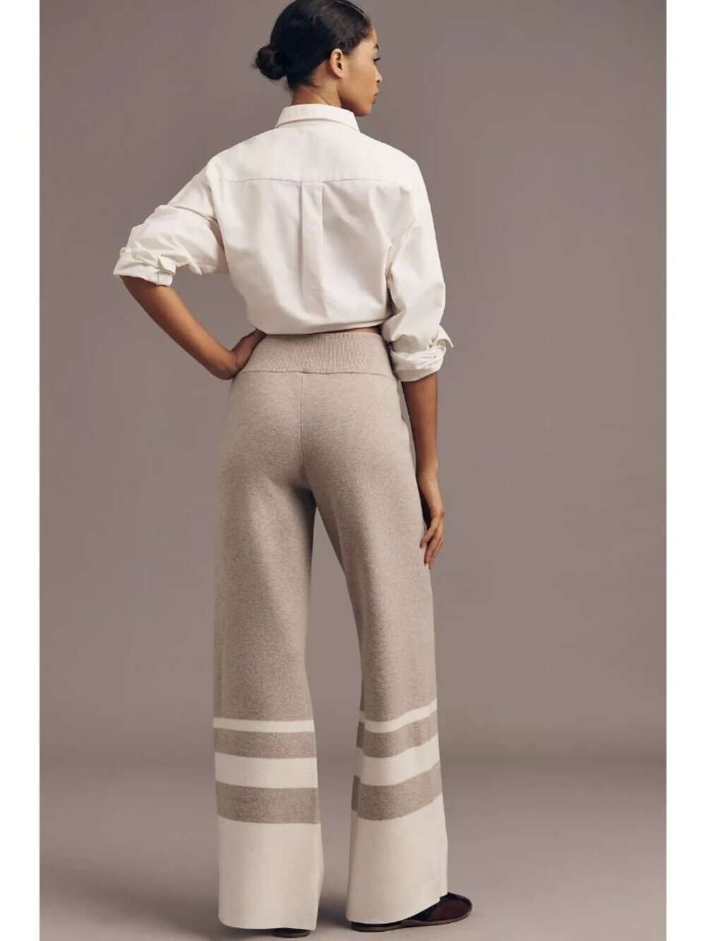 Anthropologie Maeve Full-Length Sweater Flare Pants XL - Picture 3 of 3